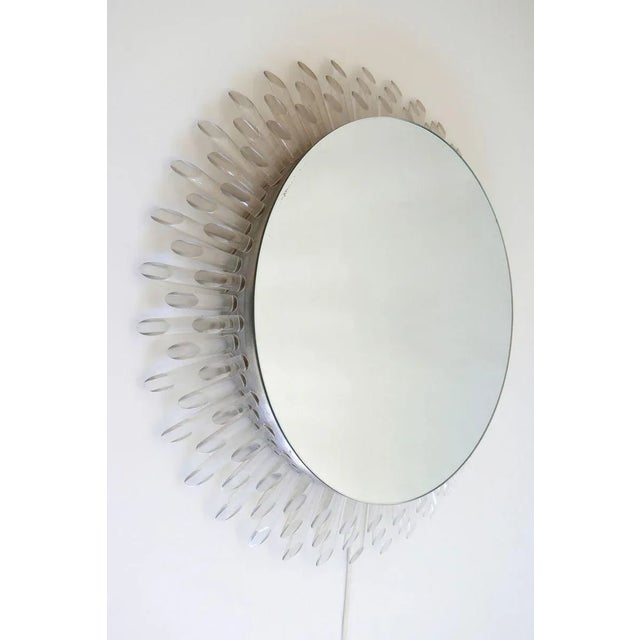 Large German Mid-Century Modern Sunbeam Mirror, 1970s For Sale - Image 9 of 18