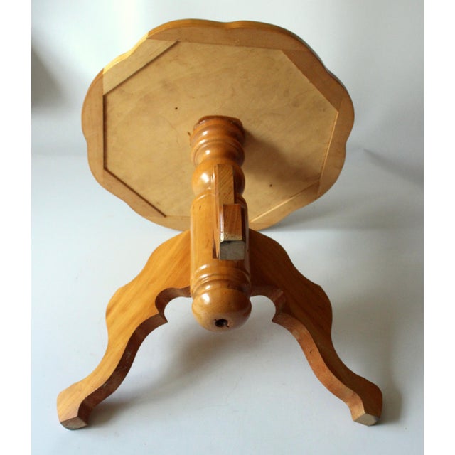 Brown Handmade Elegant Wooden Plant Stand - Vintage For Sale - Image 8 of 10