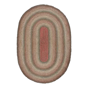 Antique Hooked Oval Rug With Polychromatic Braided Stripes, From Rug & Kilim