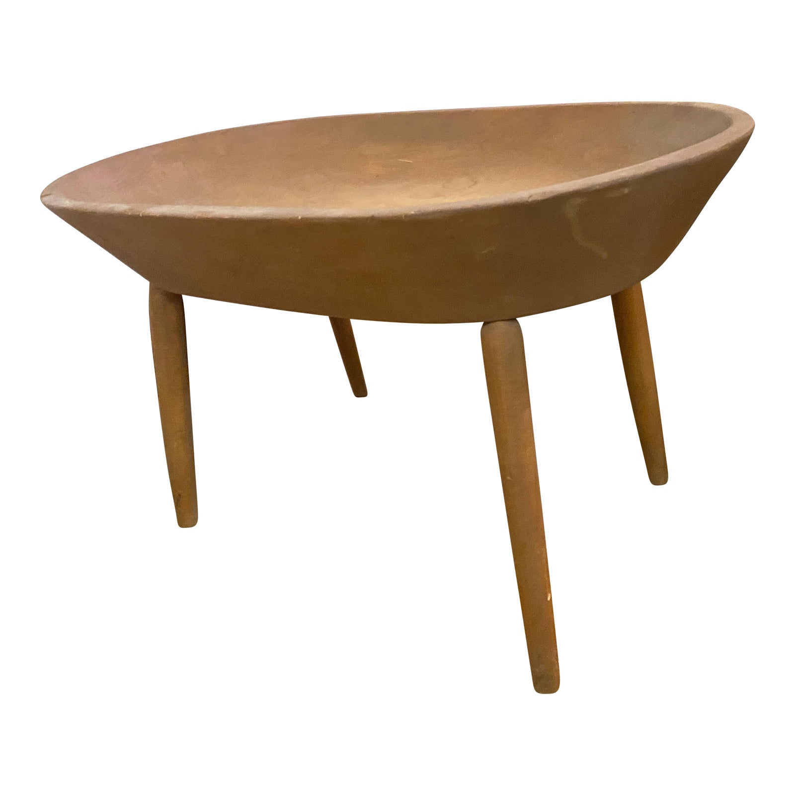 Antique French Country Primitive Dough Bowl on Legs Chairish