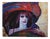 Ernst Fuchs, Woman with Big Hat, Print on Cloth For Sale