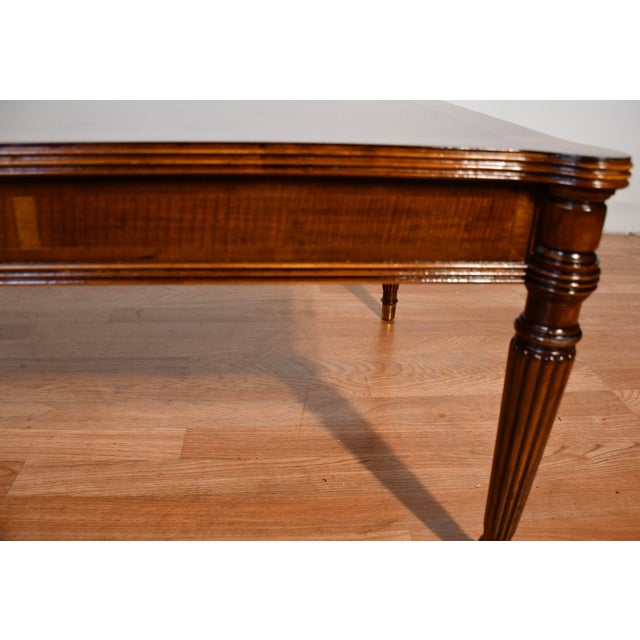 1950s Henredon English Style Walnut Coffee Table For Sale - Image 12 of 18