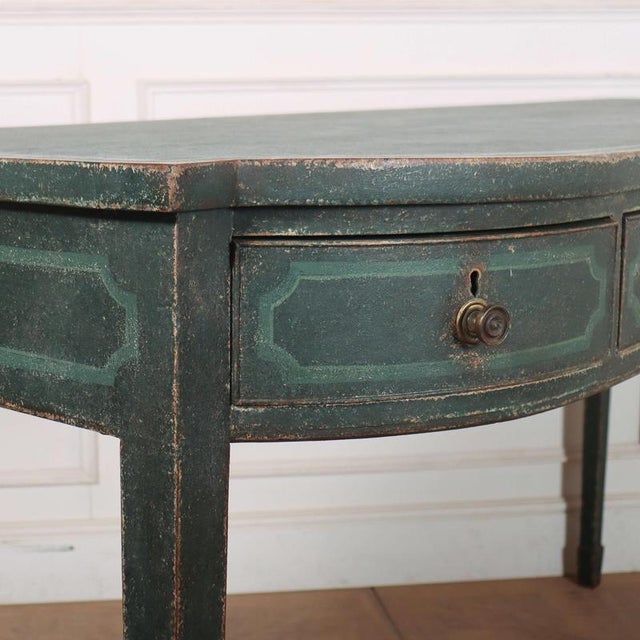 English Bowfronted Console Table For Sale - Image 11 of 12