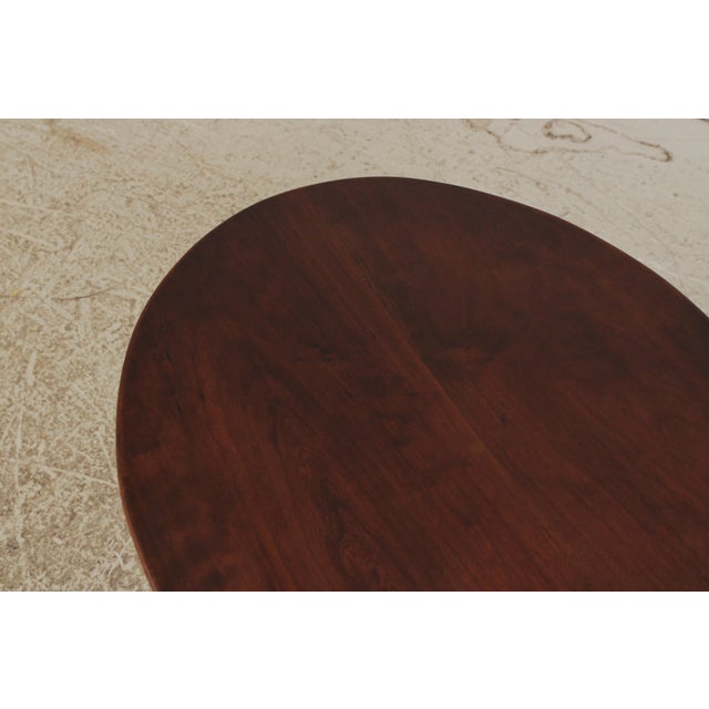Eldred Wheeler Oval Cherry Occasional Walnut Accent Table For Sale - Image 10 of 14