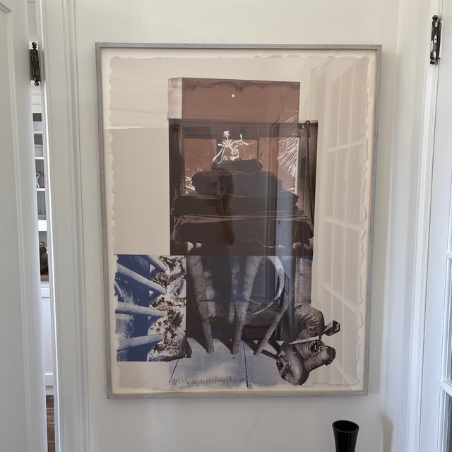 From the landmark Rookery Mounds series of 11 lithographs this is a striking example of Rauschenberg’s innovative approach...