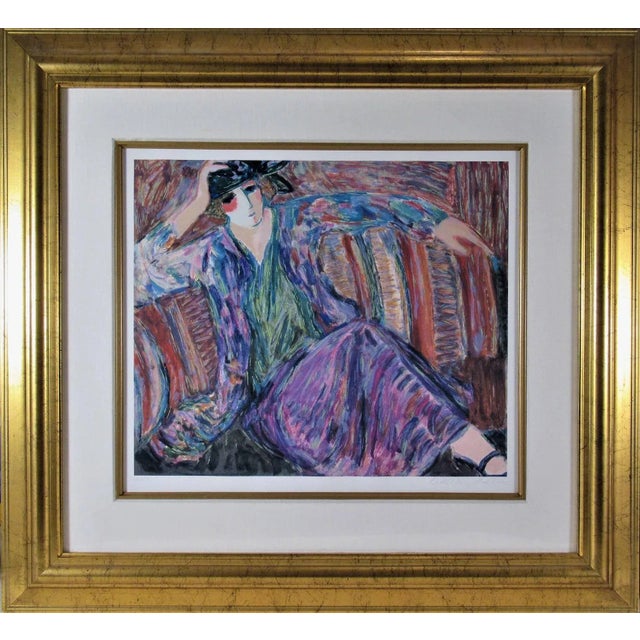 絵画 Barbara Wood Barbara A. Wood, Pensive Woman, Circa 1980 | Chairish