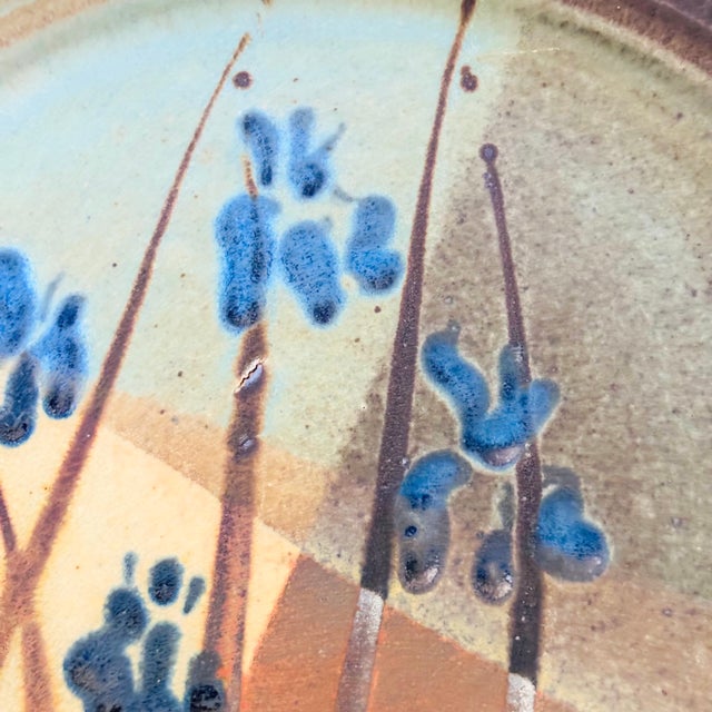 Mid 20th Century Bill Creitz Studio Pottery Large Plate For Sale - Image 5 of 12