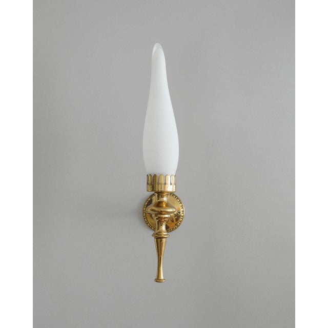 Metal Brass Wall Lamps, 1950s, Set of 2 For Sale - Image 7 of 7