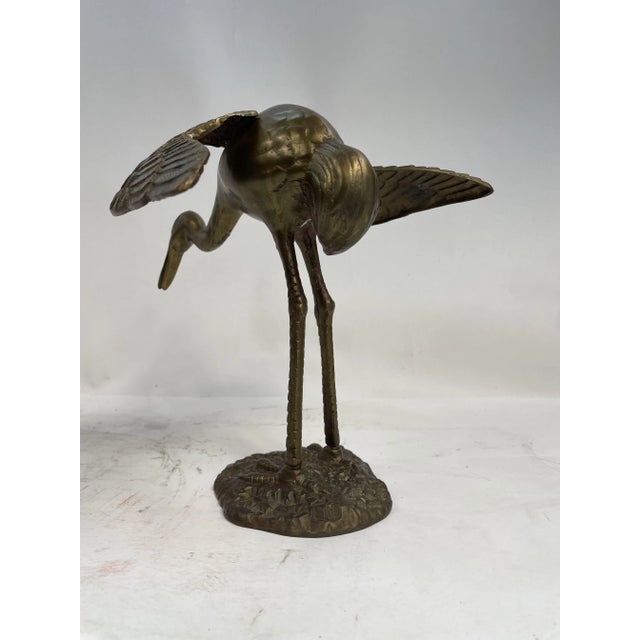 Herons in Gilt Bronze, 1950s, Set of 2 For Sale - Image 11 of 12