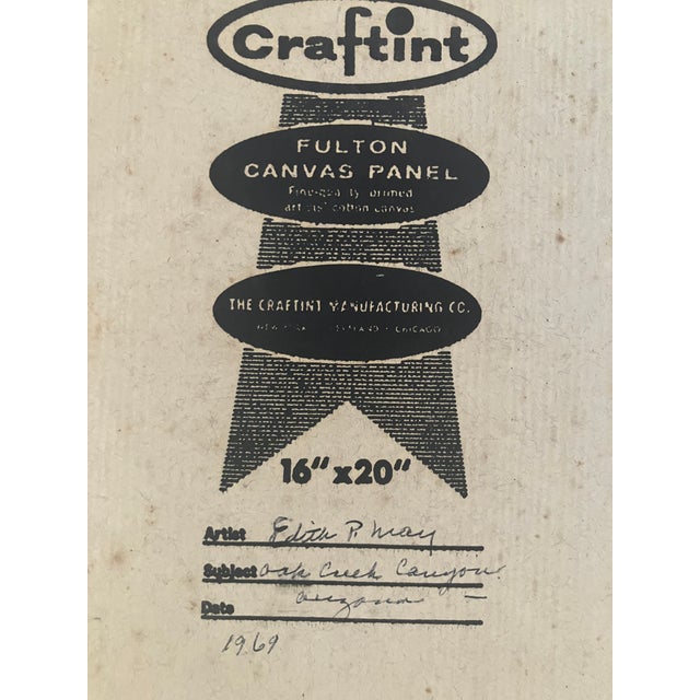 1960s Southwest Sedona Arizona Landscape Painting, Edith P. May, San Francisco Women's Artist Association, Framed For Sale - Image 5 of 12