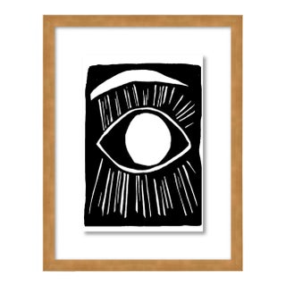 Eyeball 2 by Kate Roebuck in Gold Framed Paper, XS Art Print For Sale