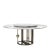 Not Yet Made - Made To Order Merlino Round Metal and Marble Dining Table by Paolo Rizzatto For Sale - Image 5 of 5