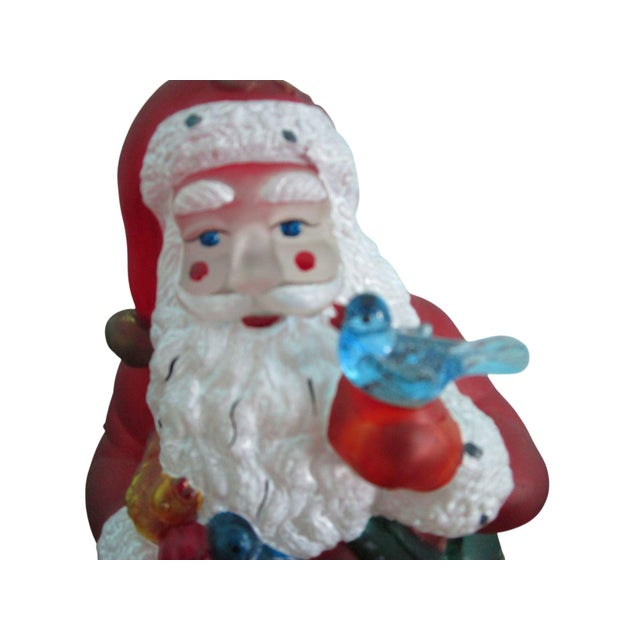 Vintage Old World Christmas Santa With Feathered Friends Lamp 1999 Retired Works For Sale In Phoenix - Image 6 of 8