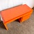 Postmodern Tangerine Orange Lacquer Laminate Waterfall Desk For Sale - Image 4 of 10