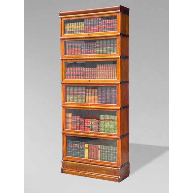 Antique Tall Bookcase in Oak from Globe Wernicke, 1890 For Sale - Image 10 of 10
