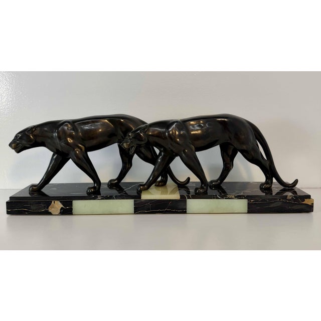 Important French Art Deco sculpture produced in the 1930s and signed by the renowned sculptor Maurice Font. The sculpture...