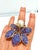 Blue Bochic “Orient” Vintage Blue Sapphire & South Sea Pearl Ring - 18K Gold & Silver For Sale - Image 8 of 9