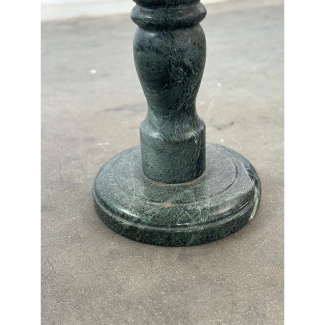 Green 1980s Green Marble Bistro Table For Sale - Image 8 of 12
