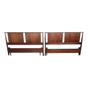 1960s Mid Century Full "Double" Sized Bed Frame- Headboard + Footboard - set of 2