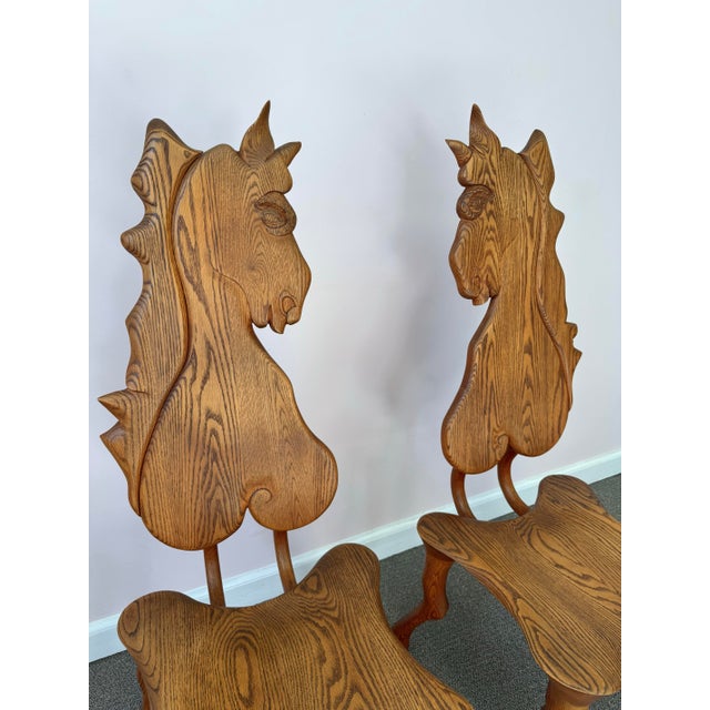 Pair of 1980 Andrew Willner Horse Chairs/Signed and Dated For Sale In New York - Image 6 of 11