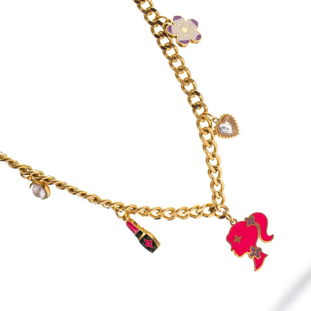 Early 21st Century Glamour Girl Charm Necklace For Sale - Image 5 of 10