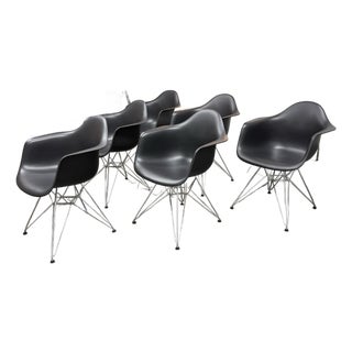 Charles & Ray Eames for Vitra Eames Plastic Dar Armchair, Set of Six For Sale