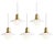 Poul Henningsen PH 2/1 brass and glass pendants for Louis Poulsen. Executed in white opal glass and a brass, chrome or...