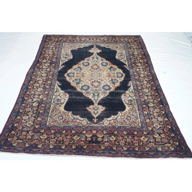 19th Century Antique Lavar Kerman Rug 4'8'' x 7'8'' For Sale - Image 5 of 9