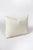 White Leather + Chunky Striped Pillow For Sale - Image 4 of 4