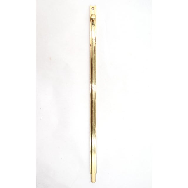 Vintage polished brass surface door bolt. The strike is made of steel. The original mounting screws are not available....