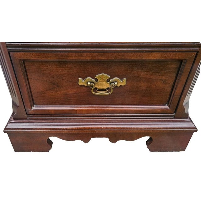 Brown 1971 Bassett Chippendale Walnut Lingerie Chest – Tall 6‑Drawer Vintage Chest For Sale - Image 8 of 18