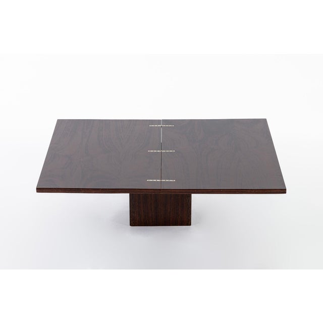 Brown Antique French Art Deco Folding Wood Coffee Table by Francisque Chaleyssin (Attr) 1930s For Sale - Image 8 of 16
