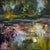 Le Jardin de Monet, II by Leigh Ann Van Fossan | Oil on canvas Abstract landscape with water and flowers. For Sale