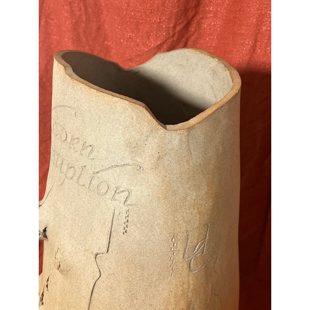 Ceramic C. 1970s Unique Studio Pottery Gender Fluid Themed Vessel "Unicorn Eruption" For Sale - Image 7 of 8