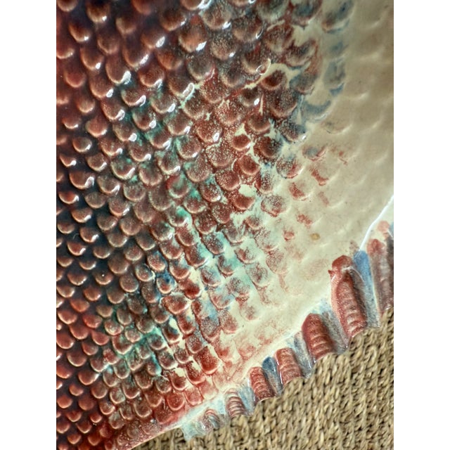 Early 20th Century Bordallo Pinheiro Portuguese Majolica Fish Plate Platter For Sale In Tampa - Image 6 of 11