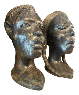 Mid-Century Modern African Busts, 1960s, Set of 2