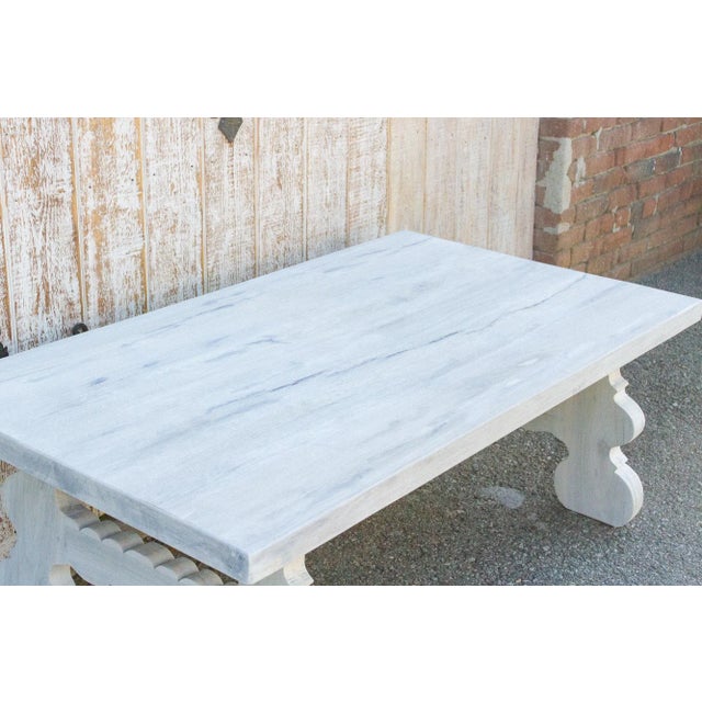 Wood Bleached White Spanish Tavernera Coffee Table For Sale - Image 7 of 11