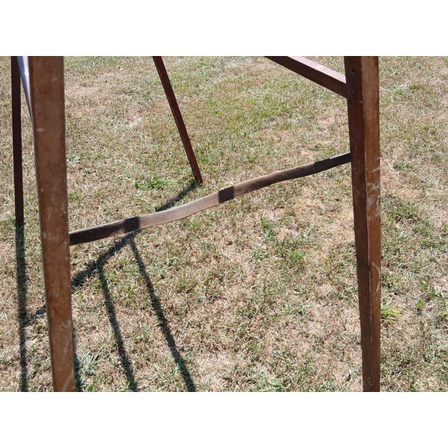 Antique Roosting Fold Up Ladder Rack Original Old Red Paint 1880s For Sale - Image 10 of 13
