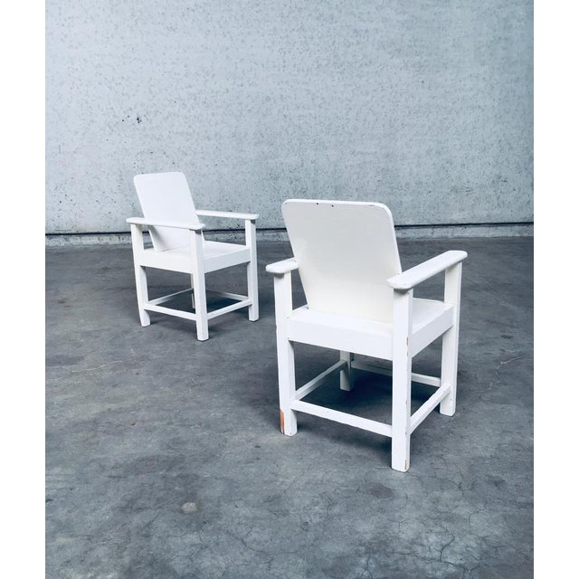 Set of Art Deco Handmade Childrens Armchair Set, Belgium, 1920s For Sale - Image 13 of 18