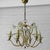 Swedish Modern Scandinavian Chandelier in Brass & Glass with Prisms, 1940s For Sale - Image 4 of 13