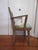 Mid-Century Modern 1950s Heywood Wakefield Style Unmarked Painted Mid-Century Modern Armchair in Orchid Pattern Silk For Sale - Image 3 of 7
