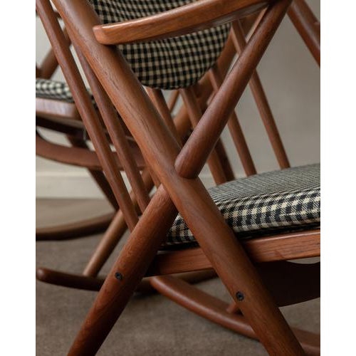 Wood Vintage Model 182 Rocking Chairs by Frank Reenskaug for Bramin, 1950s, Set of 2 For Sale - Image 7 of 18