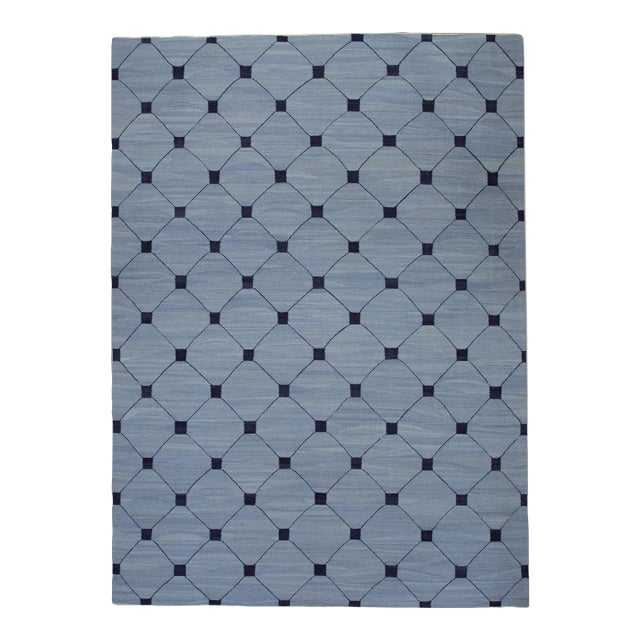 21st Century Oriental Hand Knotted Santa Grey Turkish Kilim Rug 10'4" X 14'2" For Sale