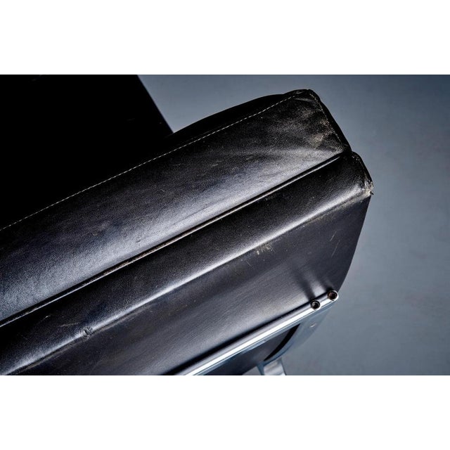 3-Seater Sofa in Black Leather by Horst Brüning Sofa for Kill International, Germany, 1960s For Sale - Image 9 of 16
