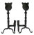 Traditional Andirons With Shield Form Finials - A Pair For Sale - Image 3 of 3