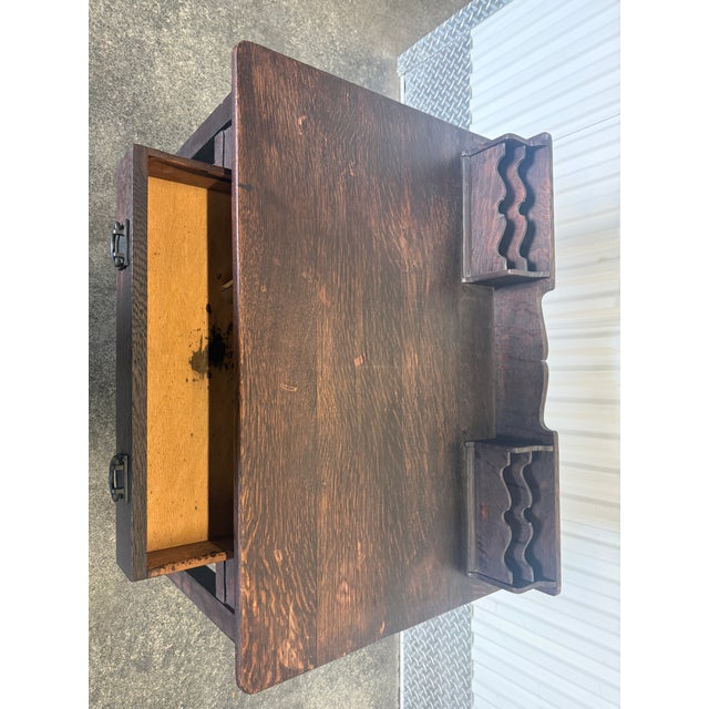 Antique Art & Crafts Postcard Writing Desk Unmarked For Sale - Image 10 of 12