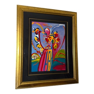 Peter Max "Angel With Heart" Serigraph Numbered and Signed For Sale