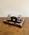 Fantastic quality antique Victorian burr walnut brass mounted double sided desk set, having a quality antique Victorian...
