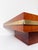 Brown Mid-Century Modern Italian Square Coffe Table in Burl Wood and Brass, 1970s For Sale - Image 8 of 18
