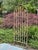 Free Standing Wrought Iron Arched Trellis With Weathered White Paint, 20th Century For Sale - Image 10 of 11